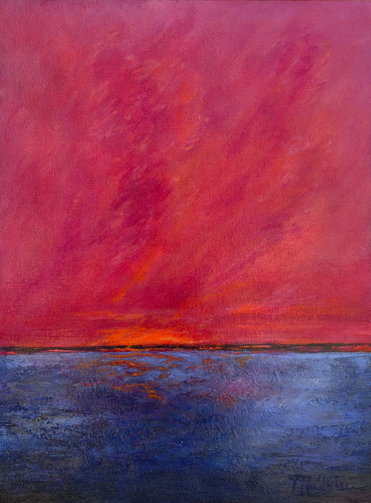Aural Distance | 12"x16" Painting in 16"x20" Frame