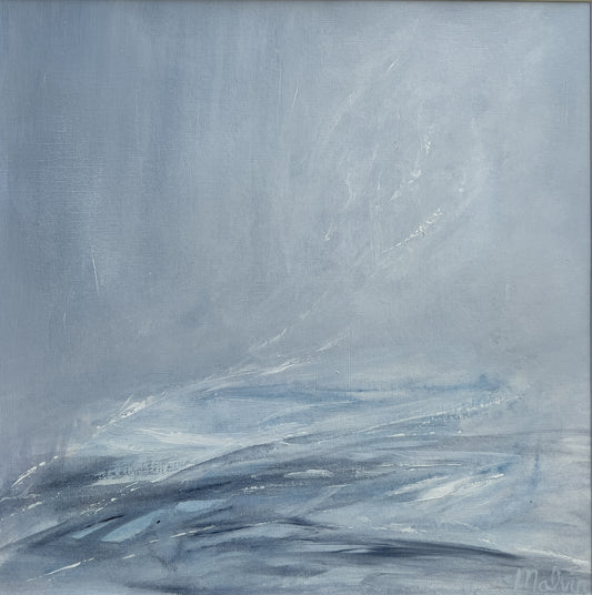 Sonate en mouvement | Peinture 12"x12" dans un cadre 16"x16"