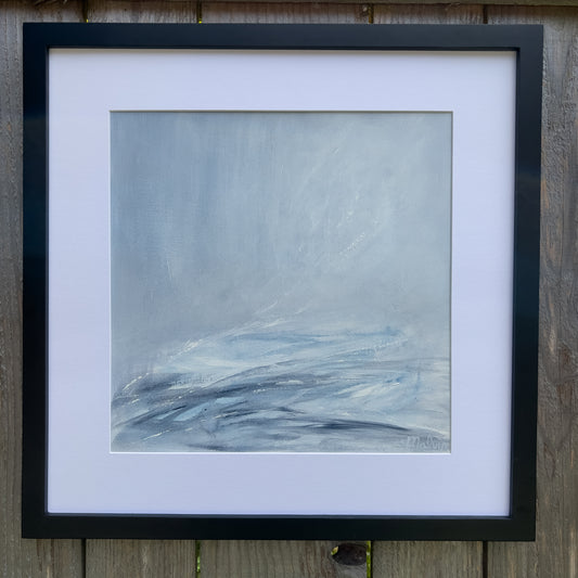 Sonate en mouvement | Peinture 12"x12" dans un cadre 16"x16"