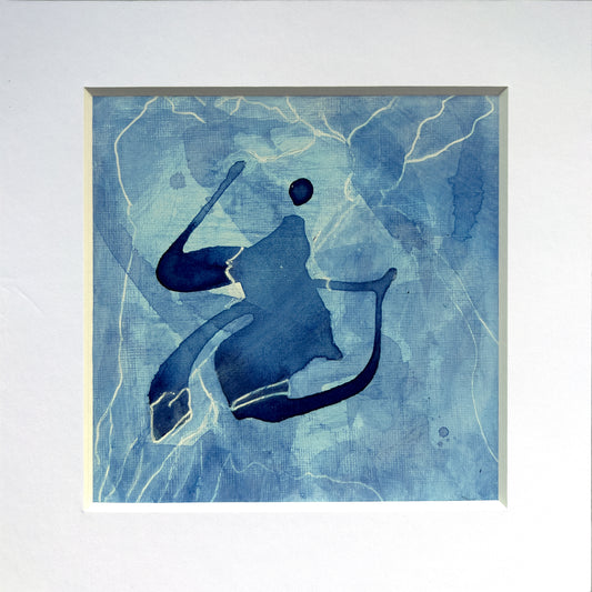 I Feel Free | 5.5" x 5.5" Painting in 8"x8" Mat