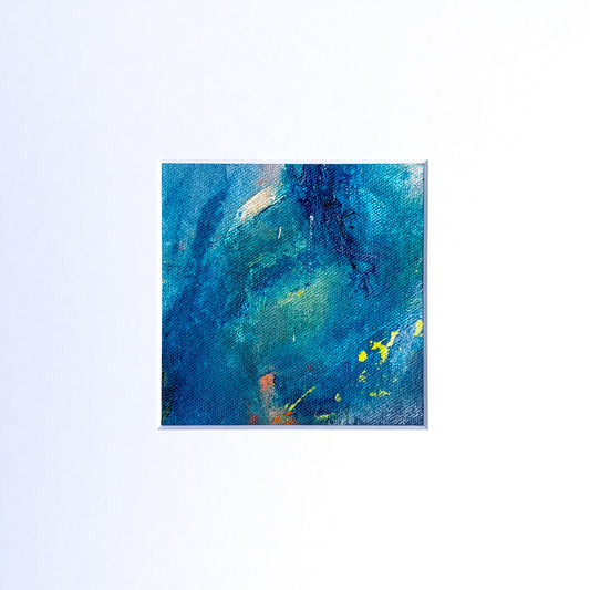 Polyphonic Fantasy 2 | 3.5" x 3.5" Painting in 8"x8" Mat