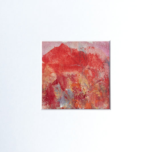 Polyphonic Fantasy 3 | 3.5" x 3.5" Painting in 8"x8" Mat