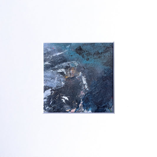 Polyphonic Fantasy 6 | 3.5" x 3.5" Painting in 9"x9" Frame with 8"x8" Mat